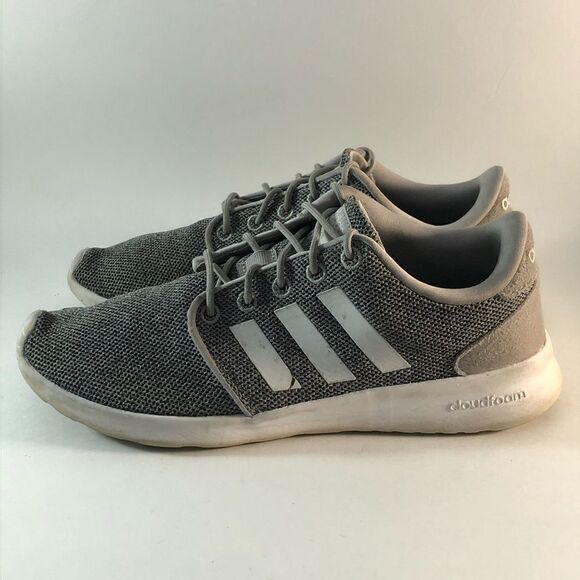 Adidas cloudfoam womens mesh running shoes lace up sneakers gray white size 7.5 - Picture 5 of 8